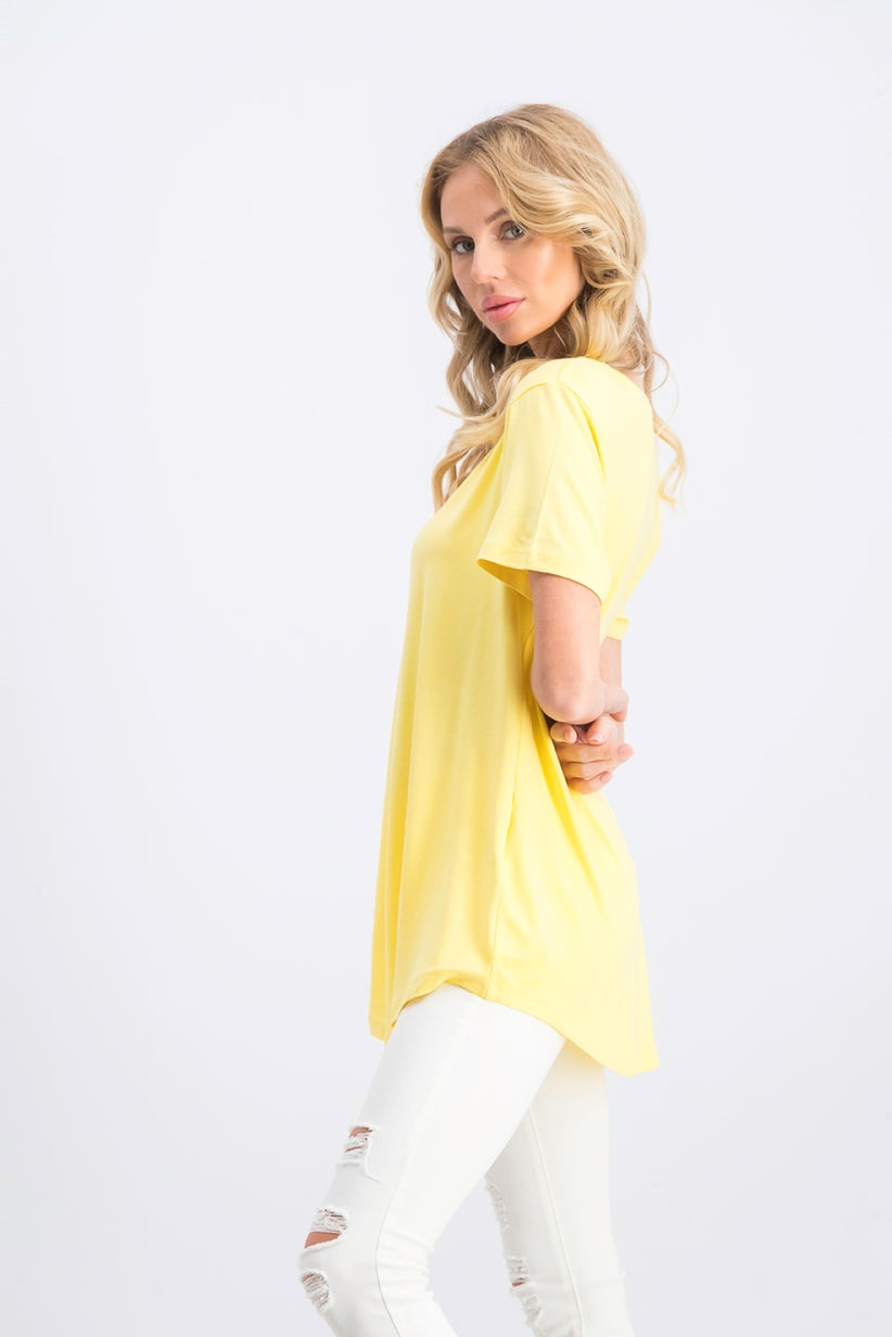 JM Women's Collection Scoop-Neck Top Gold Size Small