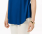 JM Women's Collection Scoop-Neck Top Bright Blue Size Small