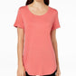 JM Women's Collection Scoop-Neck Top Med Pink Size Medium
