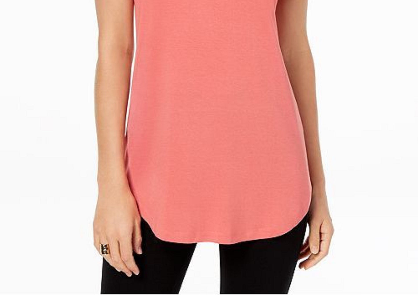 JM Women's Collection Scoop-Neck Top Med Pink Size Medium
