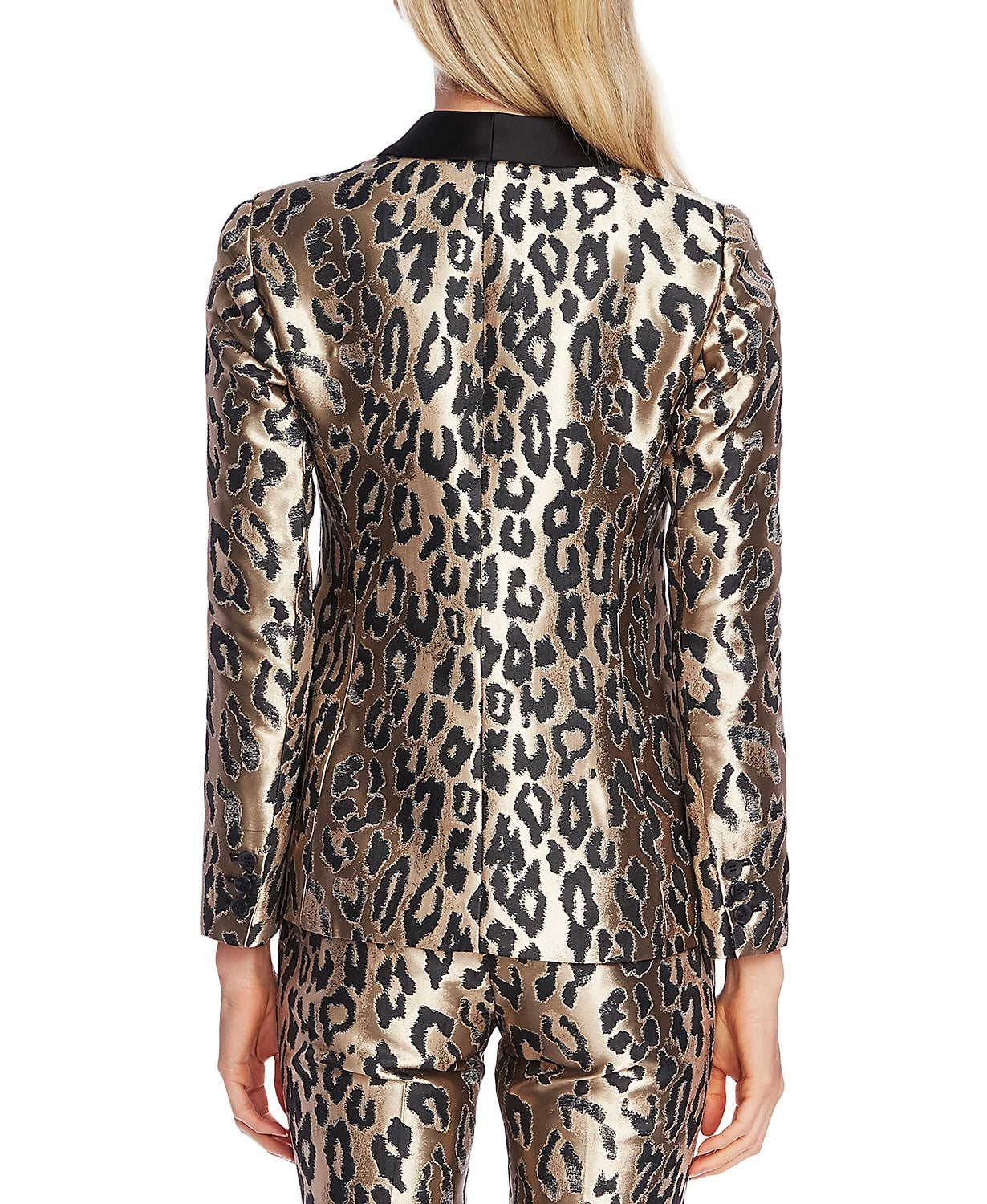 Vince Camuto Women's Leopard Jacquard Blazer Size 0 - Black Gray Size 0