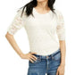American Rag Juniors' Tie-Back Lace Blouse White Size Medium