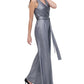 Tommy Hilfiger Women's Metallic Jersey Jumpsuit Blue Size 6