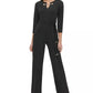 Tommy Hilfiger Women's Grommet Neck Jumpsuit Black Size 2