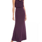 Adrianna Papell Women's Blouson Cowlneck Gown Purple Size 10