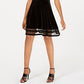 Calvin Klein Women's Velvet Illusion A Line Dress Black Size 16