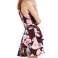 Speechless Junior's Floral A Line Dress Red Size 11