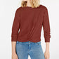जिप्सीज़ एंड मूनडस्ट जूनियर्स का ट्विस्ट-फ्रंट वफ़ल-निट टॉप ब्राउन, साइज़ लार्ज