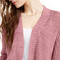 Hippie Rose Juniors' Textured Dolman-Sleeve Cardigan Purple Size Small