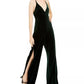 Teeze Me Juniors' Velvet Jumpsuit Dark Green Size 0