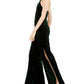 Teeze Me Juniors' Velvet Jumpsuit Dark Green Size 0