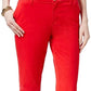 Tommy Hilfiger Women's Cuffed Chino Straight-Leg Pants Dark Red Size 8