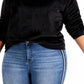 Love Tribe Junior's Friends Plush Sweatshirt Black Size X-Large