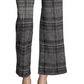 John Paul Richard Women's Plaid Tie-Front Pull-On Pants Black Size Large
