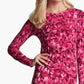 Michael Kors  Women's New Floral Print Ruffle Trim Sheath Dress Tedo Pink Size Medium