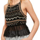 Free People Women's Camille Embroidered Camisole Black Size Large