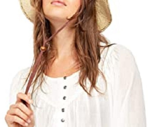 Free People Women's Cool Meadow Cotton Peasant Blouse White Size Small