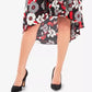 NY Collection Women's Printed HighLow Dress Black Size Petite Small