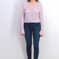 Polly & Esther Juniors' Lace Trim Surplice Top Purple Size Medium