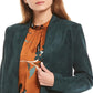 Calvin Klein Women's Open-Front Topper Jacket Green Size 8