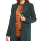 Calvin Klein Women's Open-Front Topper Jacket Green Size 8
