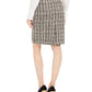 Calvin Klein Women's Sequined Tweed Skirt Dark Beige Size 6