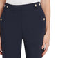 DKNY Women's Button-Trim Dress Pants Blue Size 12