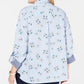Tommy Hilfiger Women's Plus Size Cotton Printed Top Bright Blue Size 2X