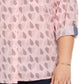 Tommy Hilfiger Women's Plus Size Polka Dot Heart Print Cotton Shirt Pink Size 3X