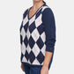 Tommy Hilfiger Women's Plus Size Ivy Cotton Argyle Sweater Blue Size 1X