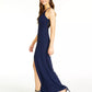 Speechless Juniors' Cutout Glitter Lace-Back Gown  Blue Size 1