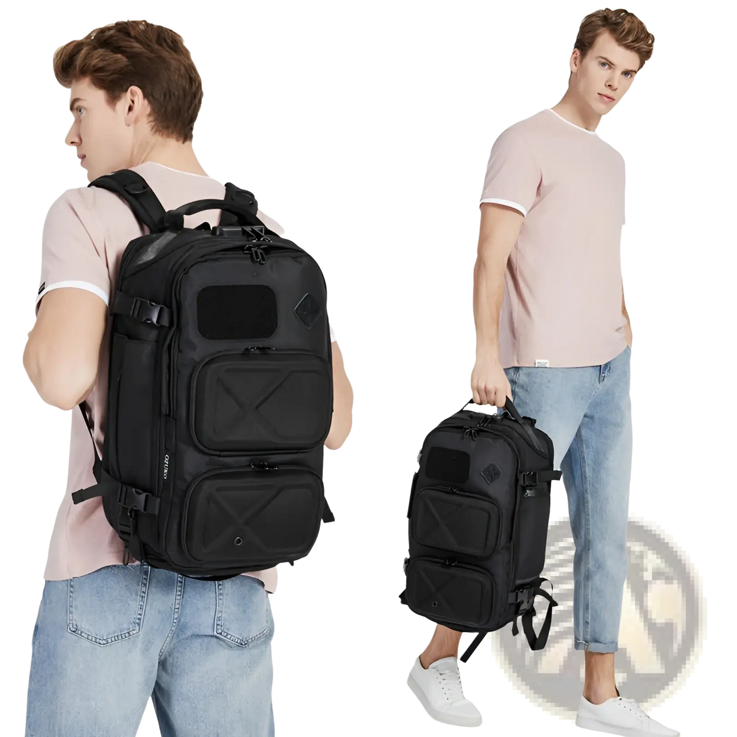 Tactical Waterproof Laptop Backpack with Waist Bag