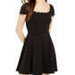 B. Darlin Juniors' Scalloped Skater Dress Black Size 11
