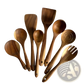 Teak Wood Cooking Utensil Set 4 Piece Kitchen Tools