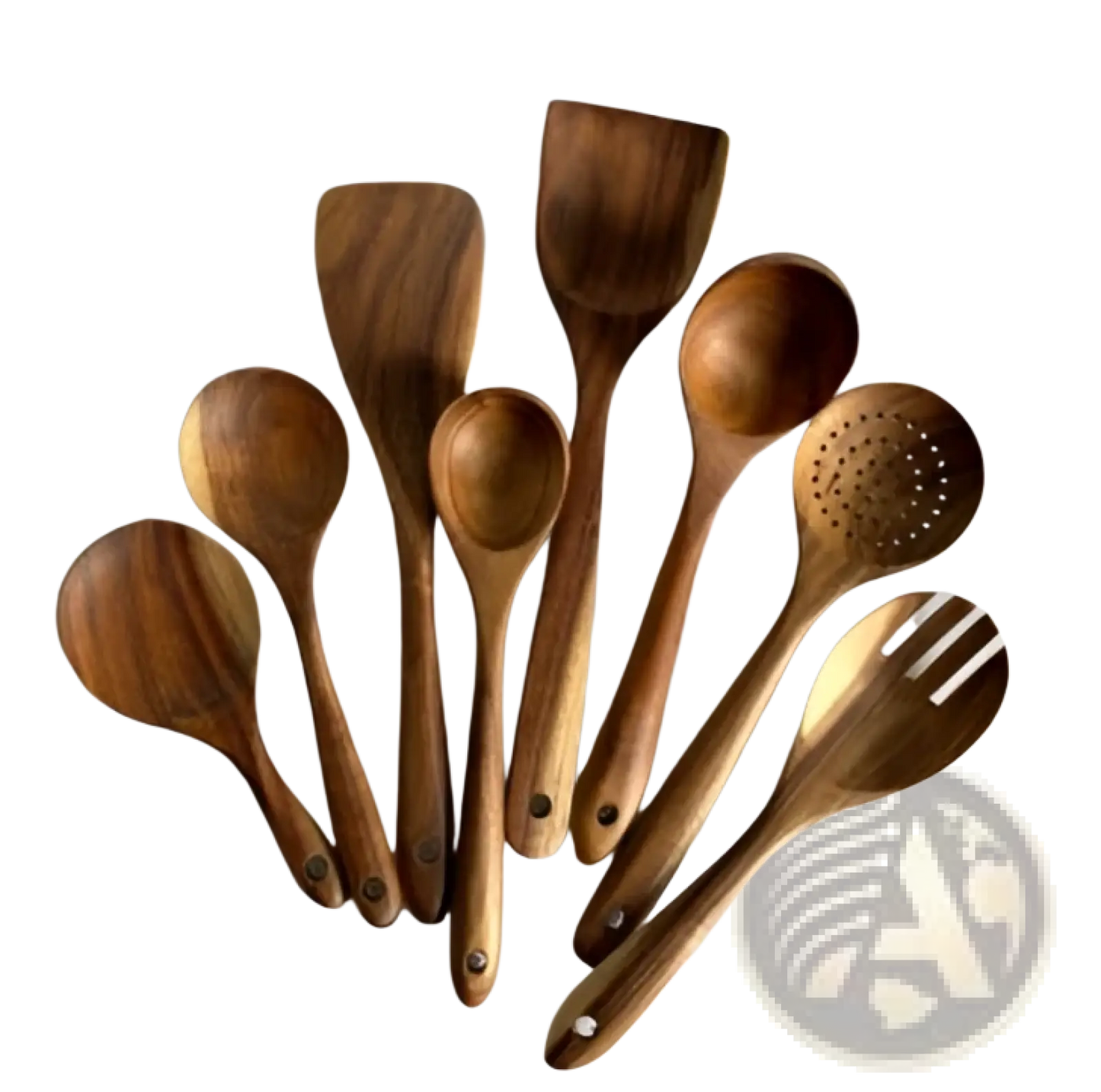 Teak Wood Cooking Utensil Set 4 Piece Kitchen Tools