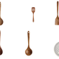 Teak Wood Cooking Utensil Set 4 Piece Kitchen Tools