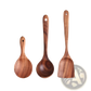 Teak Wood Kitchen Utensil Set Cooking Spoons 7pcs
