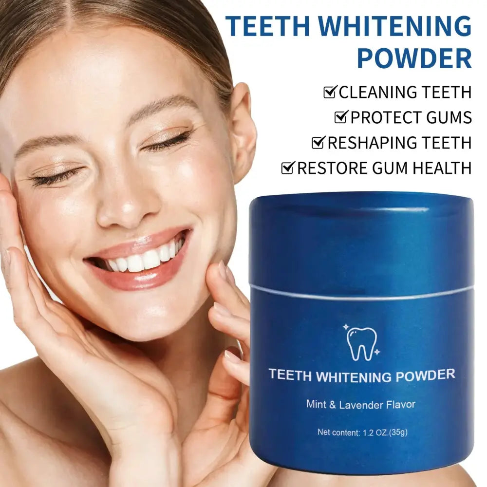 Mint and Lavender Teeth Whitening Powder for Stain Removal