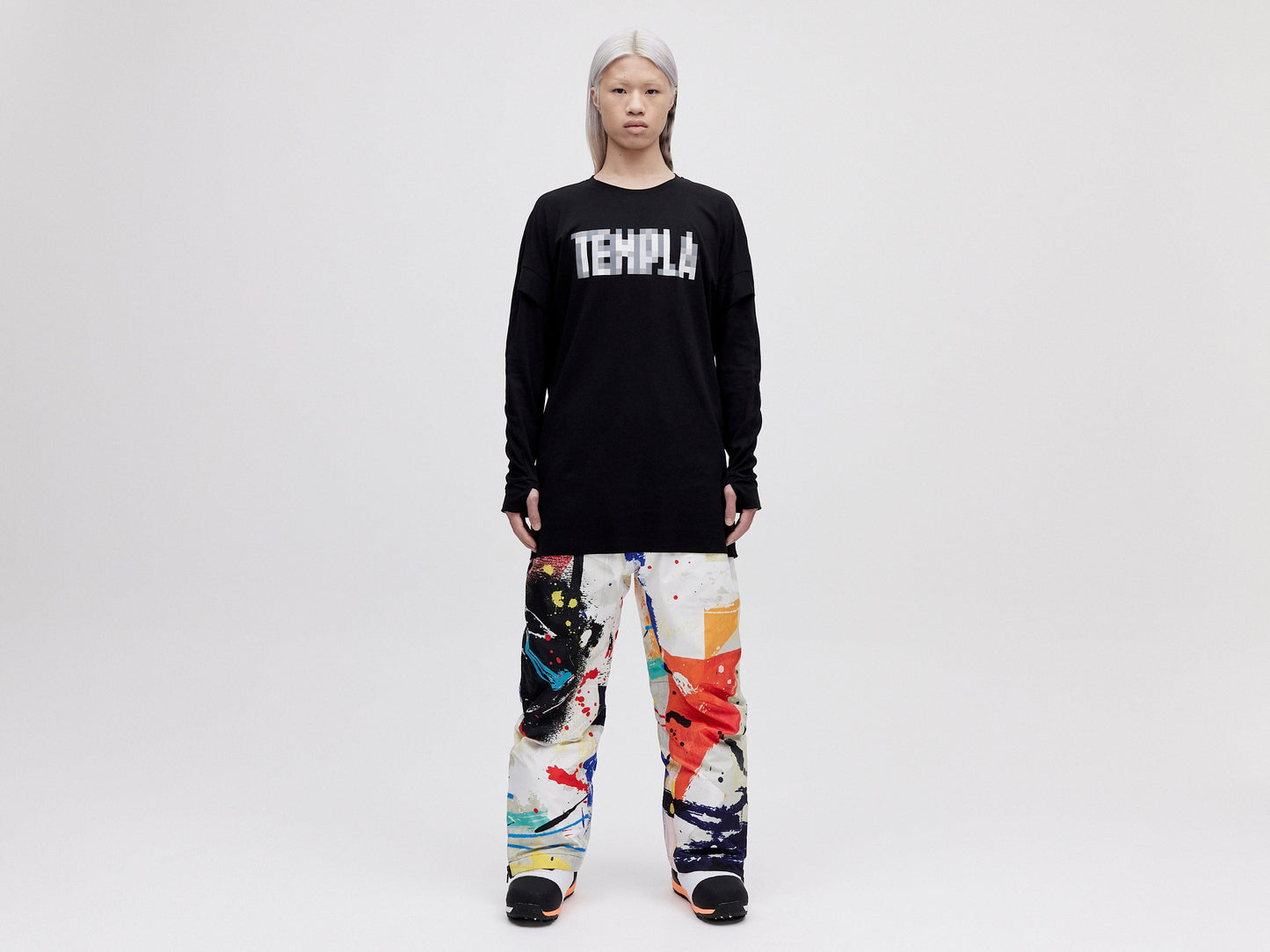 Layered Long Sleeve Tee - Black
