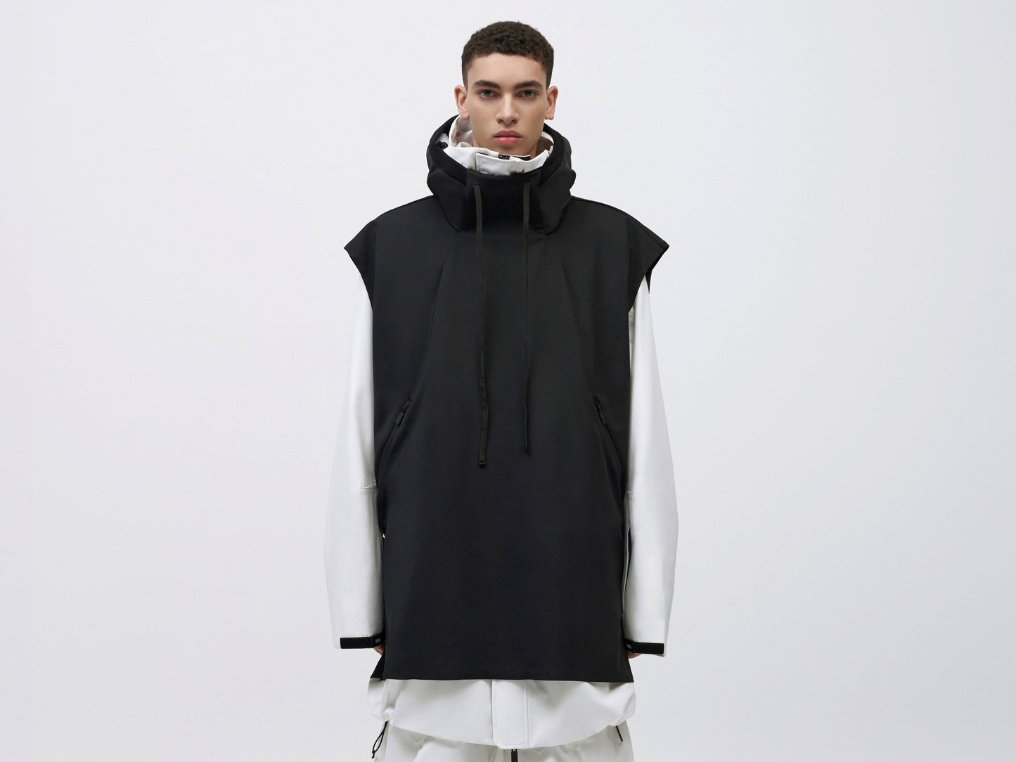 Pipe Hoodie Tank Unisex - Black