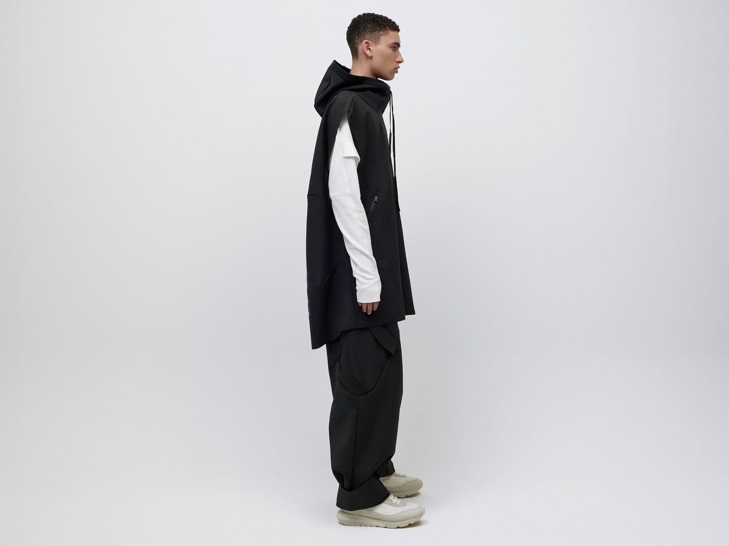 Pipe Hoodie Tank Unisex - Black