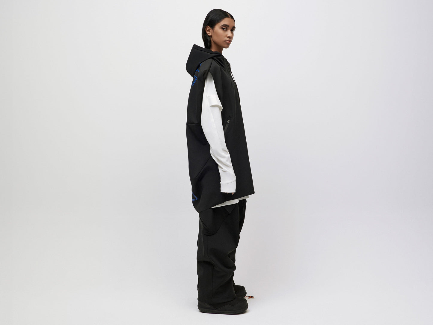 Pipe Hoodie Tank Unisex - Black