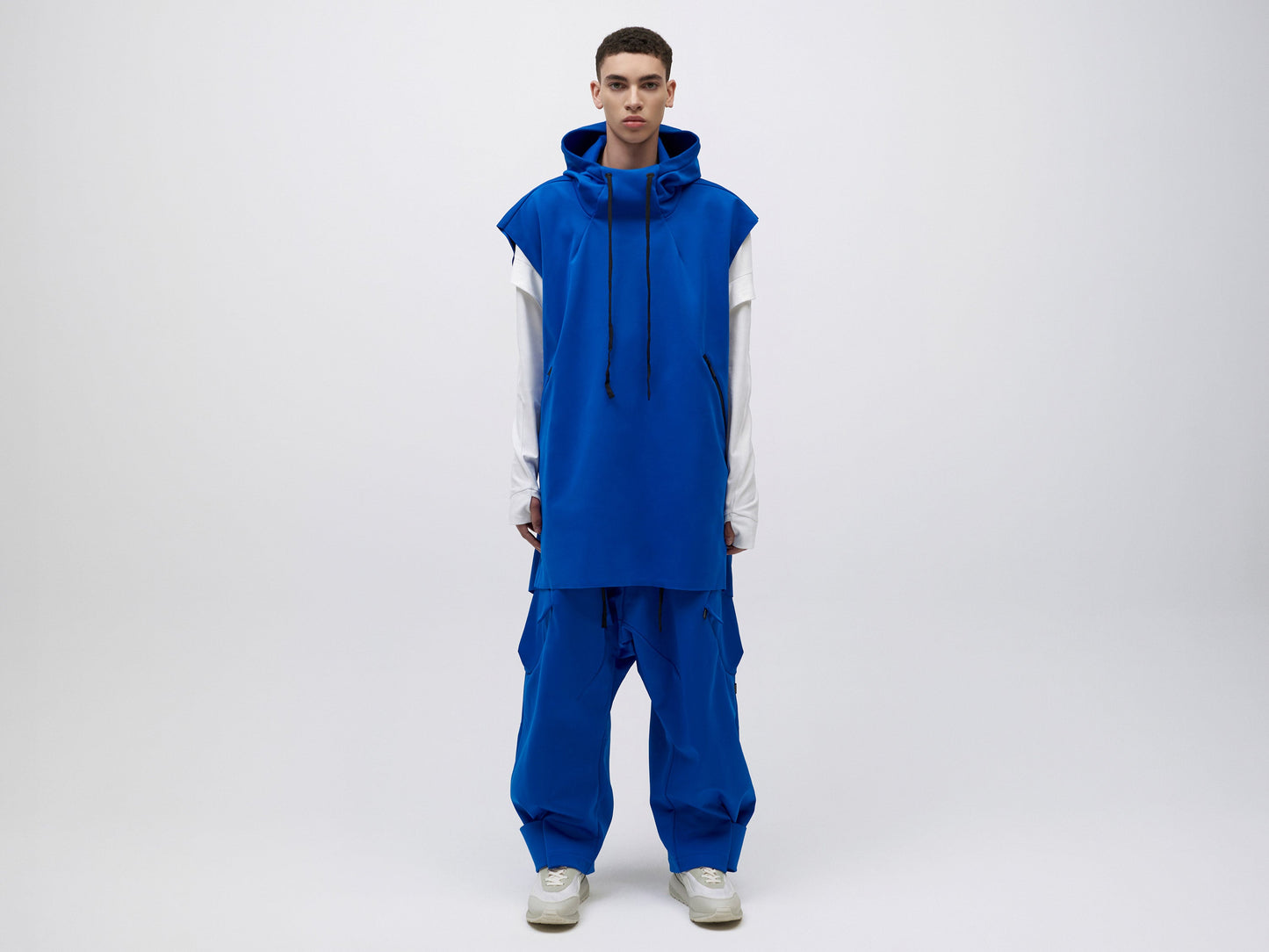 Pipe Hoodie Tank Unisex - Blue