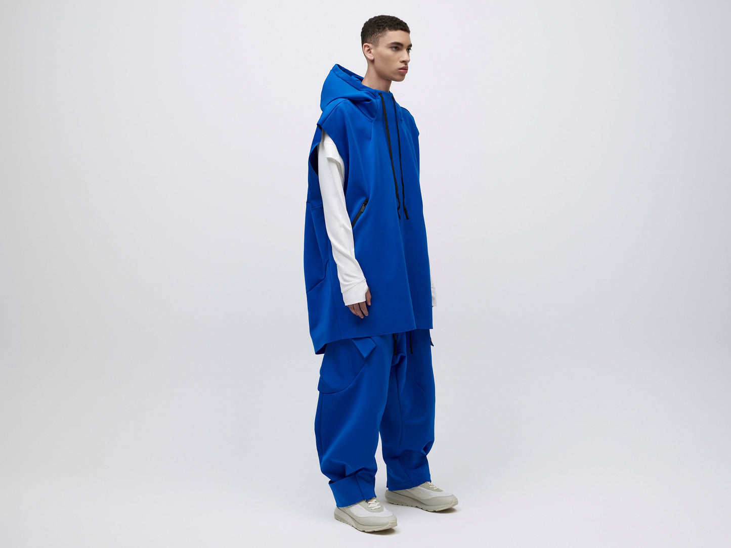 Pipe Hoodie Tank Unisex - Blue