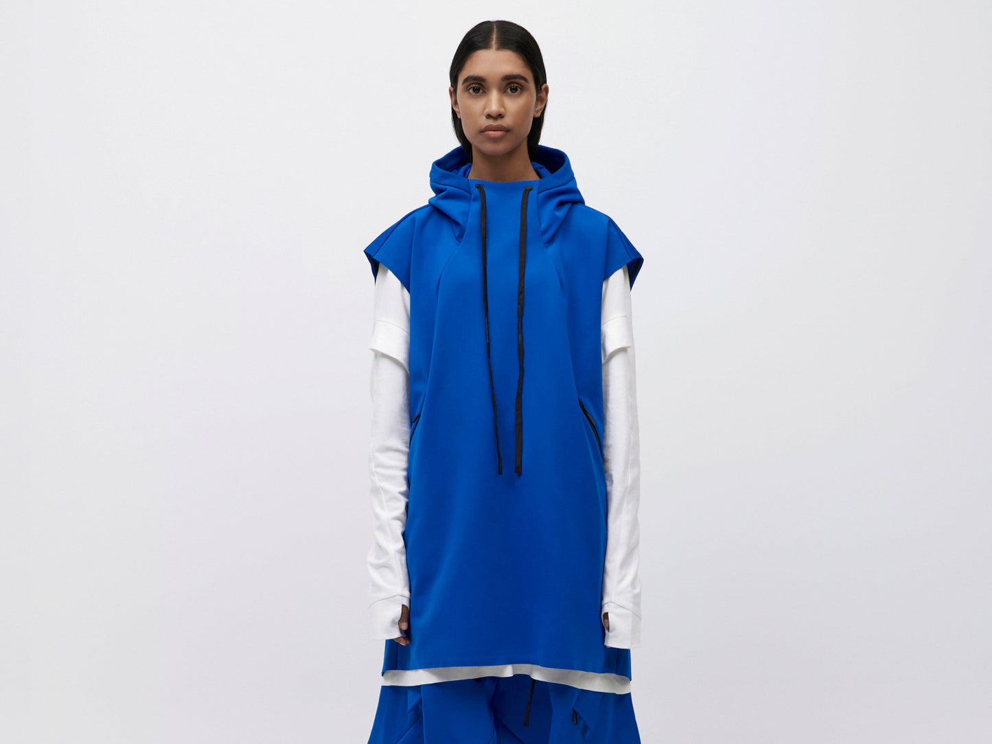 Pipe Hoodie Tank Unisex - Blue
