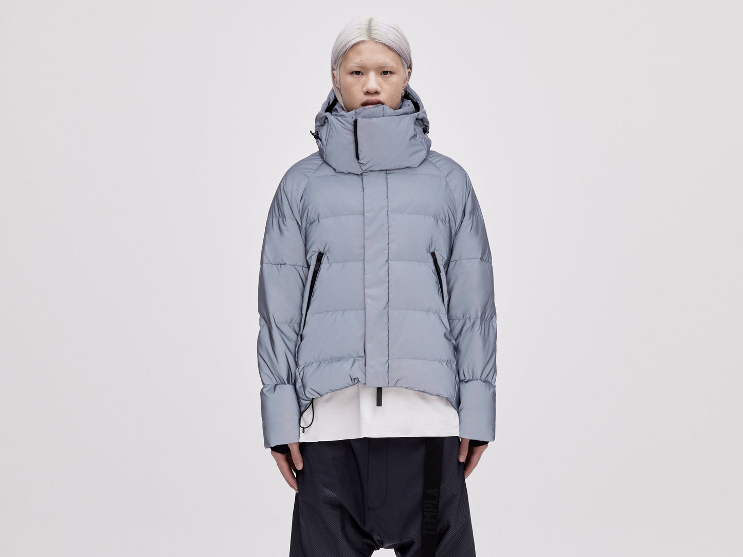 On/Off Hood O.S Down Jacket Unisex - Reflective Blue