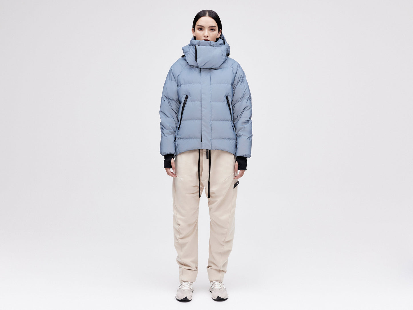 On/Off Hood O.S Down Jacket - Reflective Blue