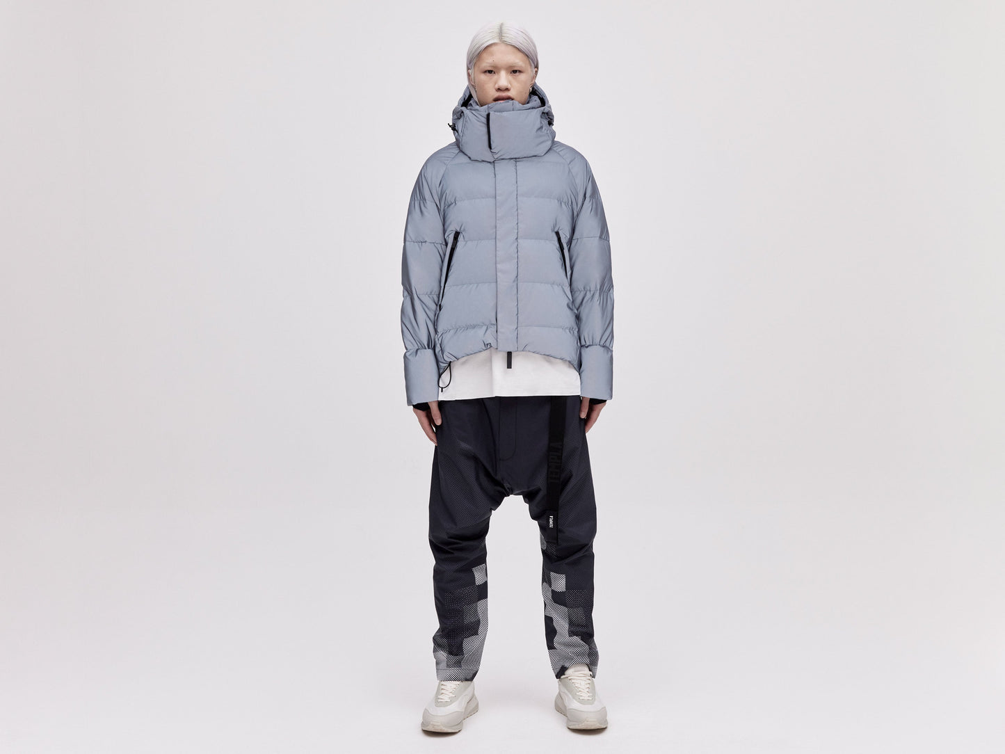 On/Off Hood O.S Down Jacket Unisex - Reflective Blue
