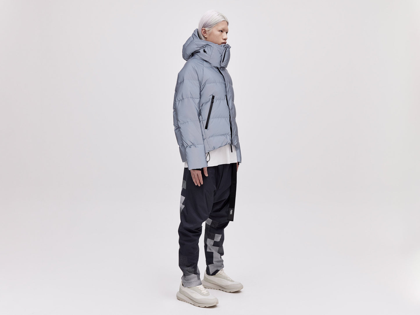 On/Off Hood O.S Down Jacket Unisex - Reflective Blue