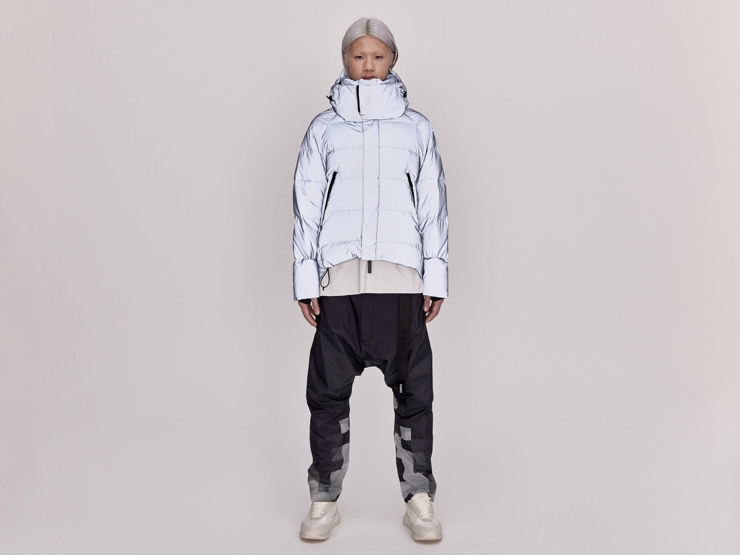 On/Off Hood O.S Down Jacket Unisex - Reflective Blue